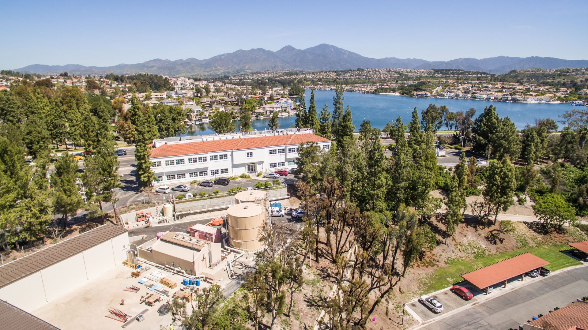 Aerial view of Lake Mission Viejo — California's first recycled water recreational lake